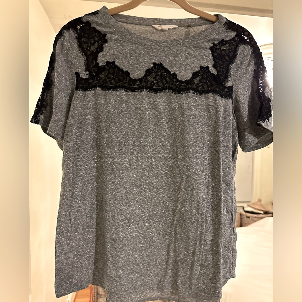 Rebecca Taylor Lace appliqué t-shirt